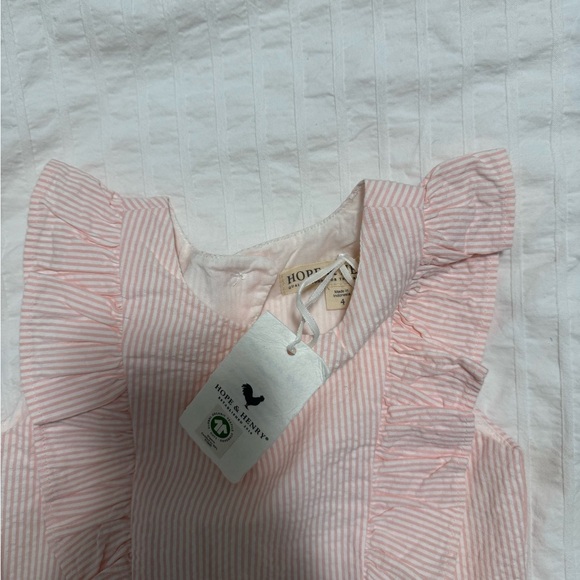 Hope&Henry Flutter Sleeve Organic Open Back Dress - Picture 2 of 7